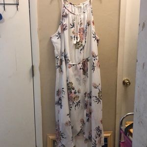 Floral high low dress